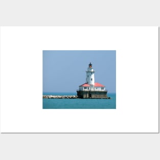 Chicago Breakwater Lighthouse Posters and Art